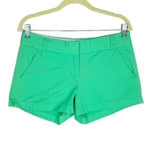J. Crew Pastel Fern/Green Chino Preppy Mini Low Rise Shorts Sz 4 Bottoms